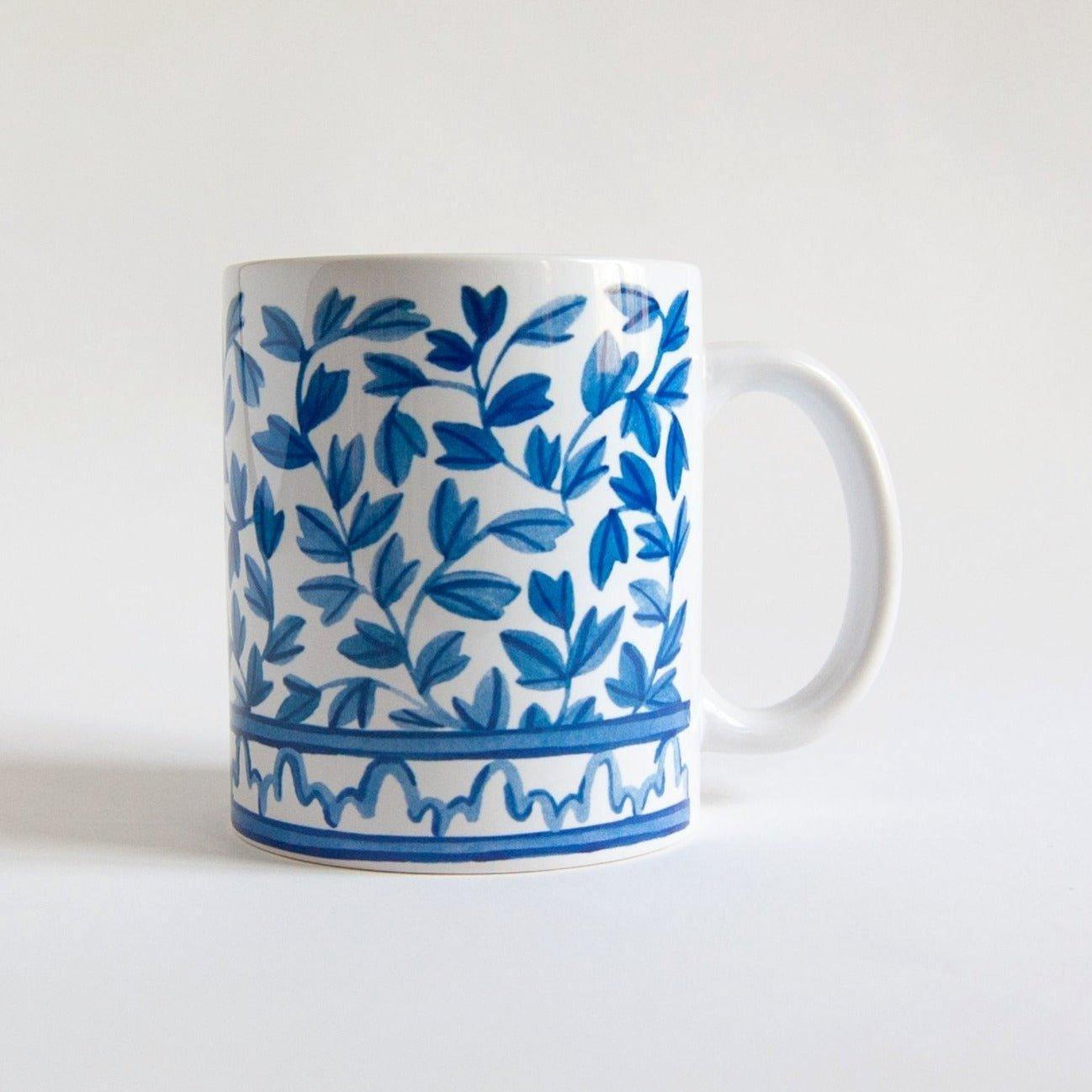 Blue and White Ceramic Mug image number 2