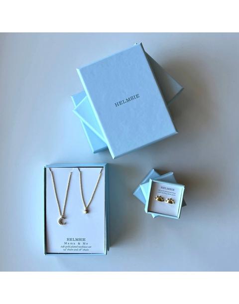 Mama & Me Moon and Star Necklace Set