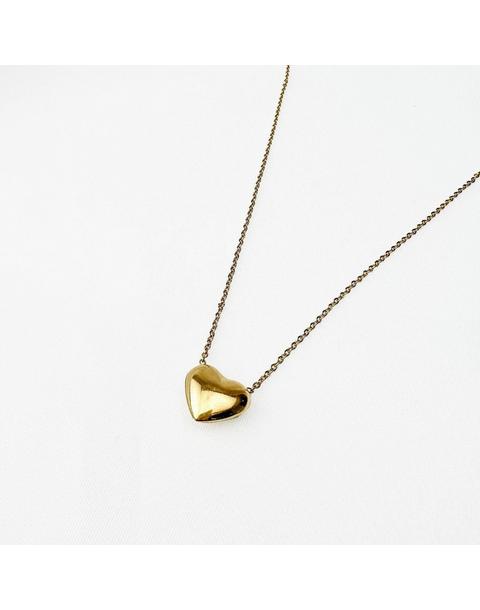 Single Puff Heart Necklace