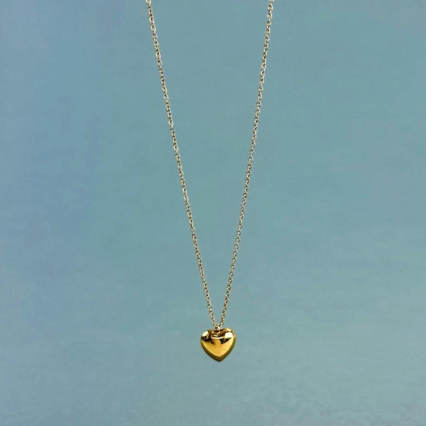 Single Puff Heart Necklace image number 2