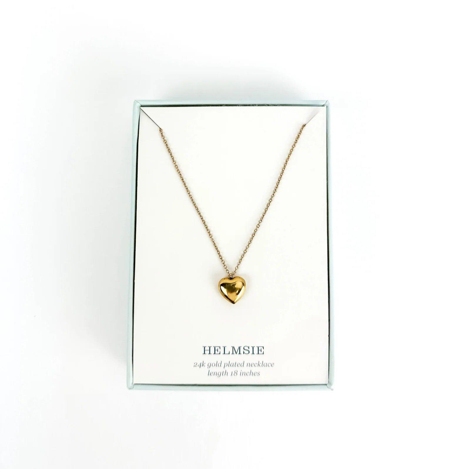 Single Puff Heart Necklace image number 1