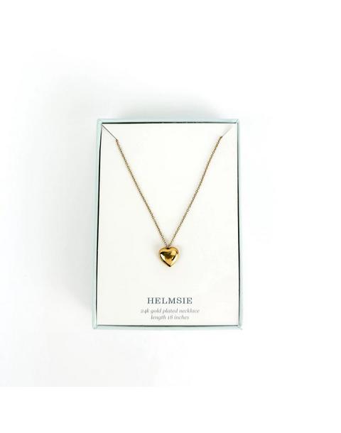 Single Puff Heart Necklace