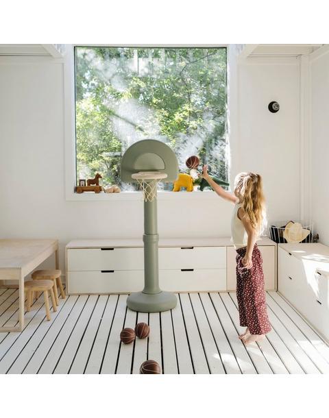 Adjustable Indoor Outdoor Basketball Hoop - Sage
