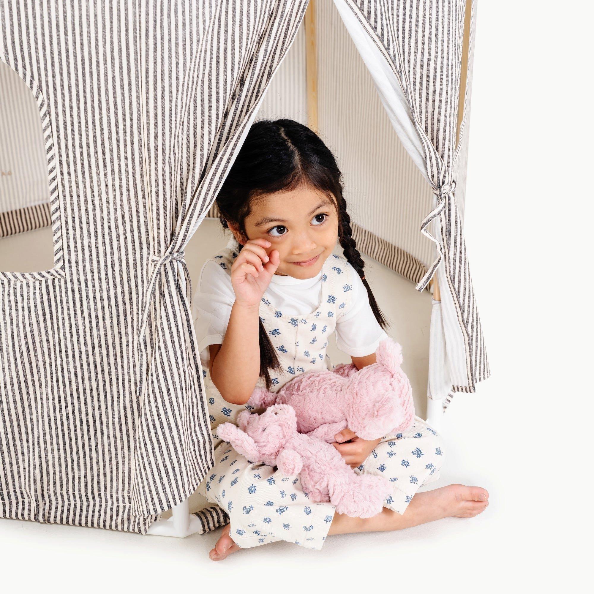 Toddler Play Tent - Stone Stripe image number 2