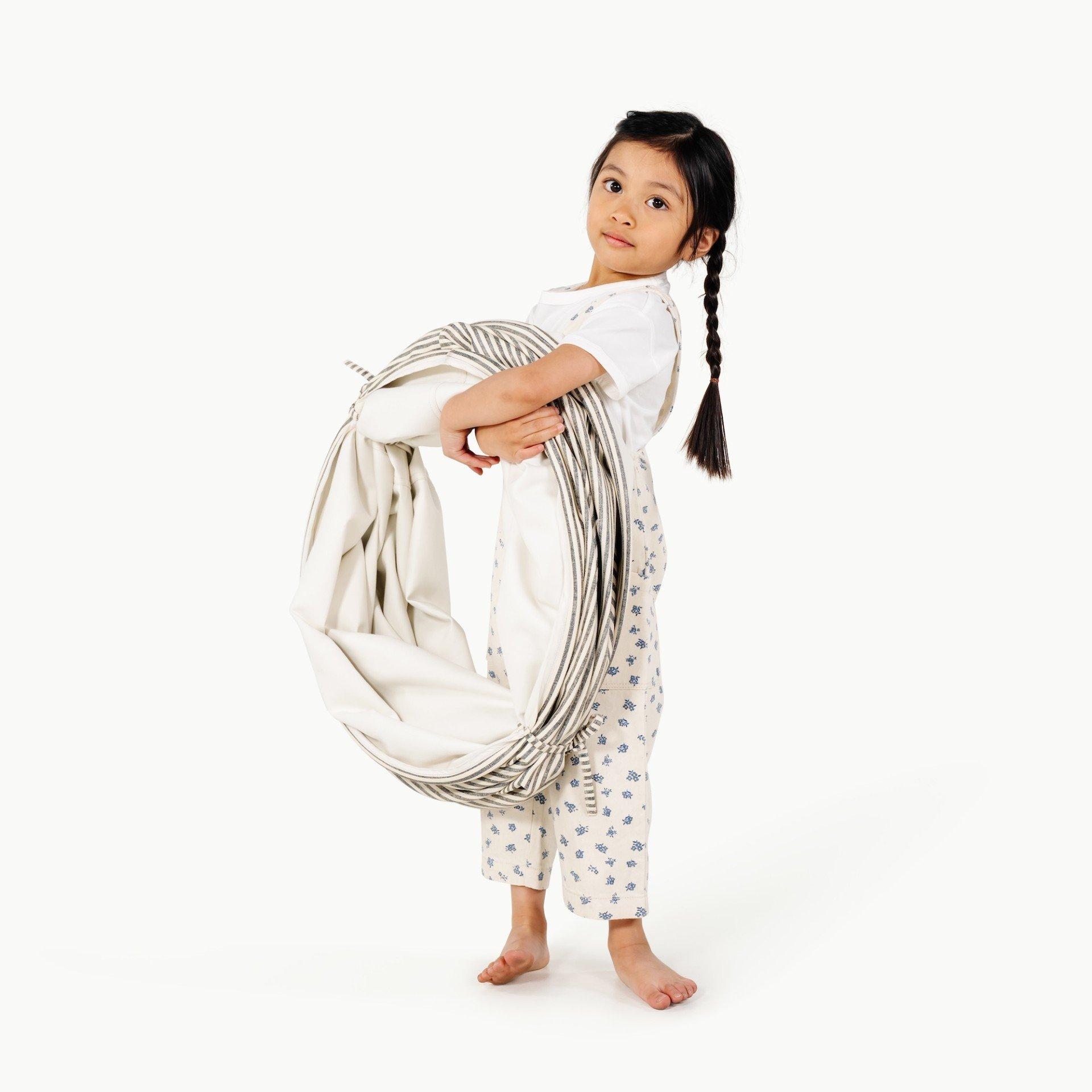 Collapsible Play Tunnel - Stone Stripe image number 2