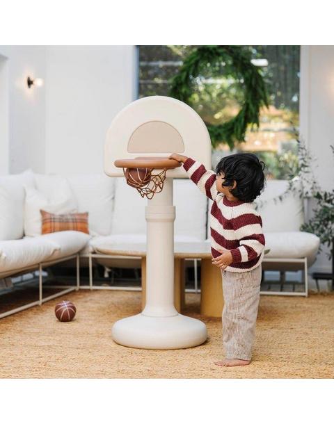 Adjustable Indoor Outdoor Basketball Hoop - Ivory