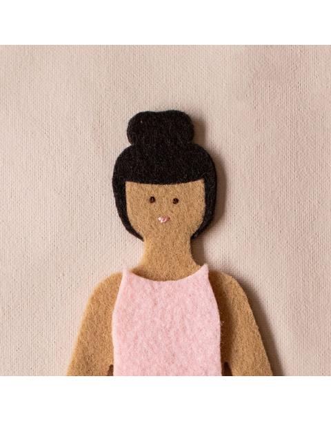 Caramel Felt Doll Travel Set