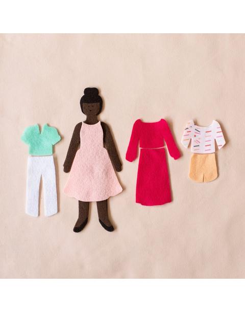 Cocoa Felt Doll Travel Set