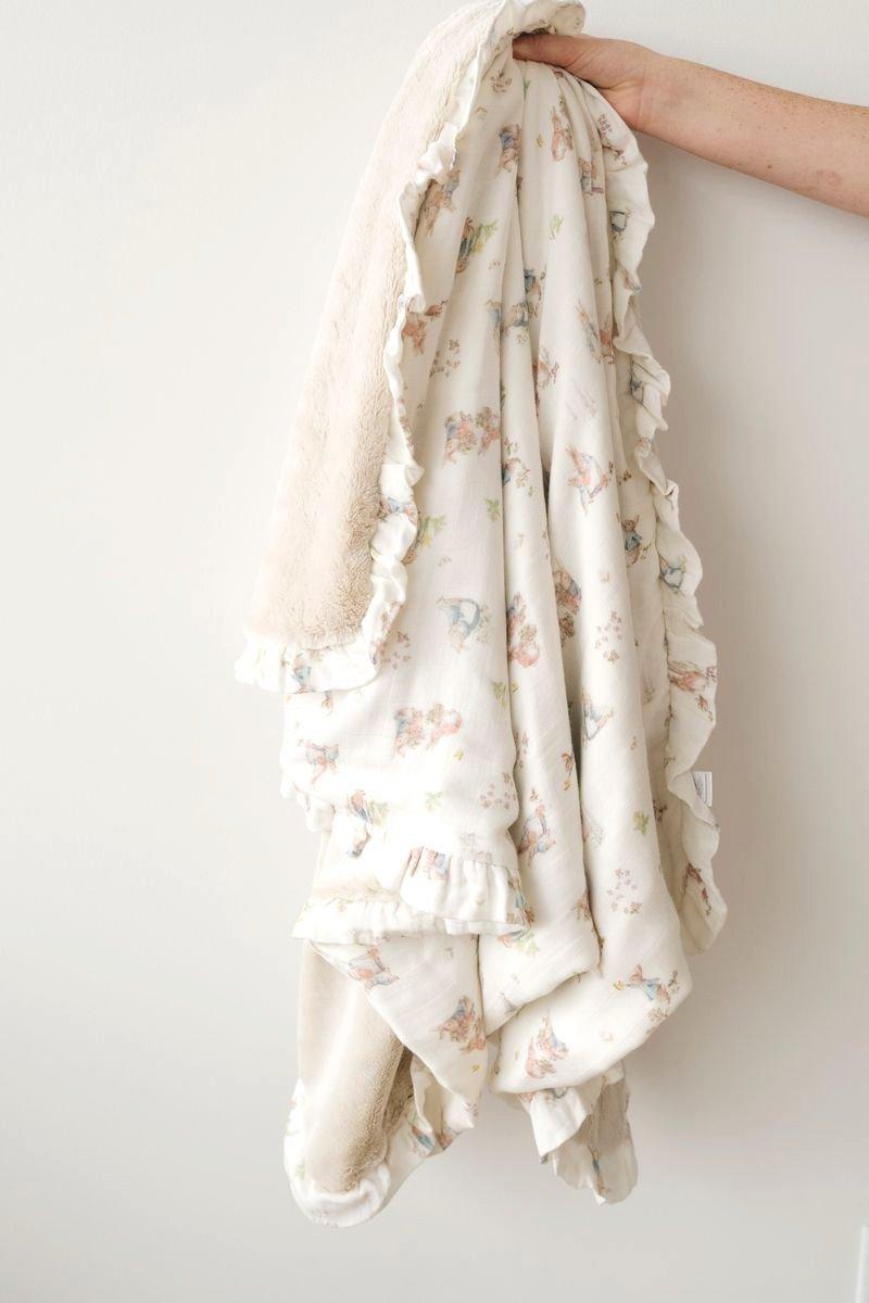 Peter Rabbit Muslin/Lush Blanket - Pink
