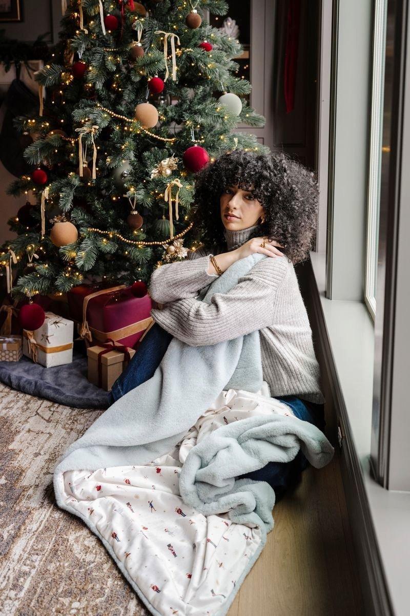 Minky/Faux Fur Throw Blanket in Holiday Nutcracker image number 4