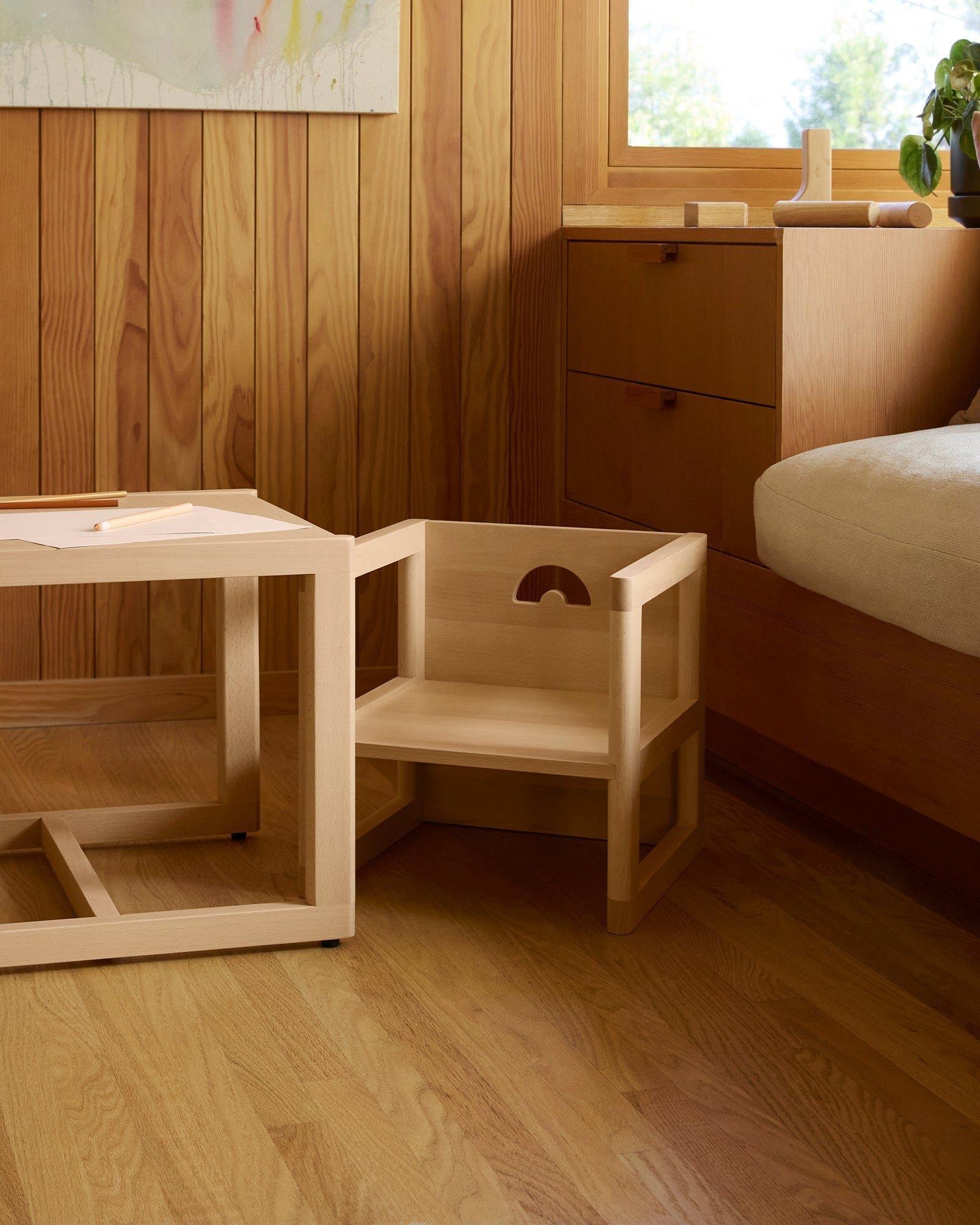 Reversible Chair in Beech - Set of 2 image number 1