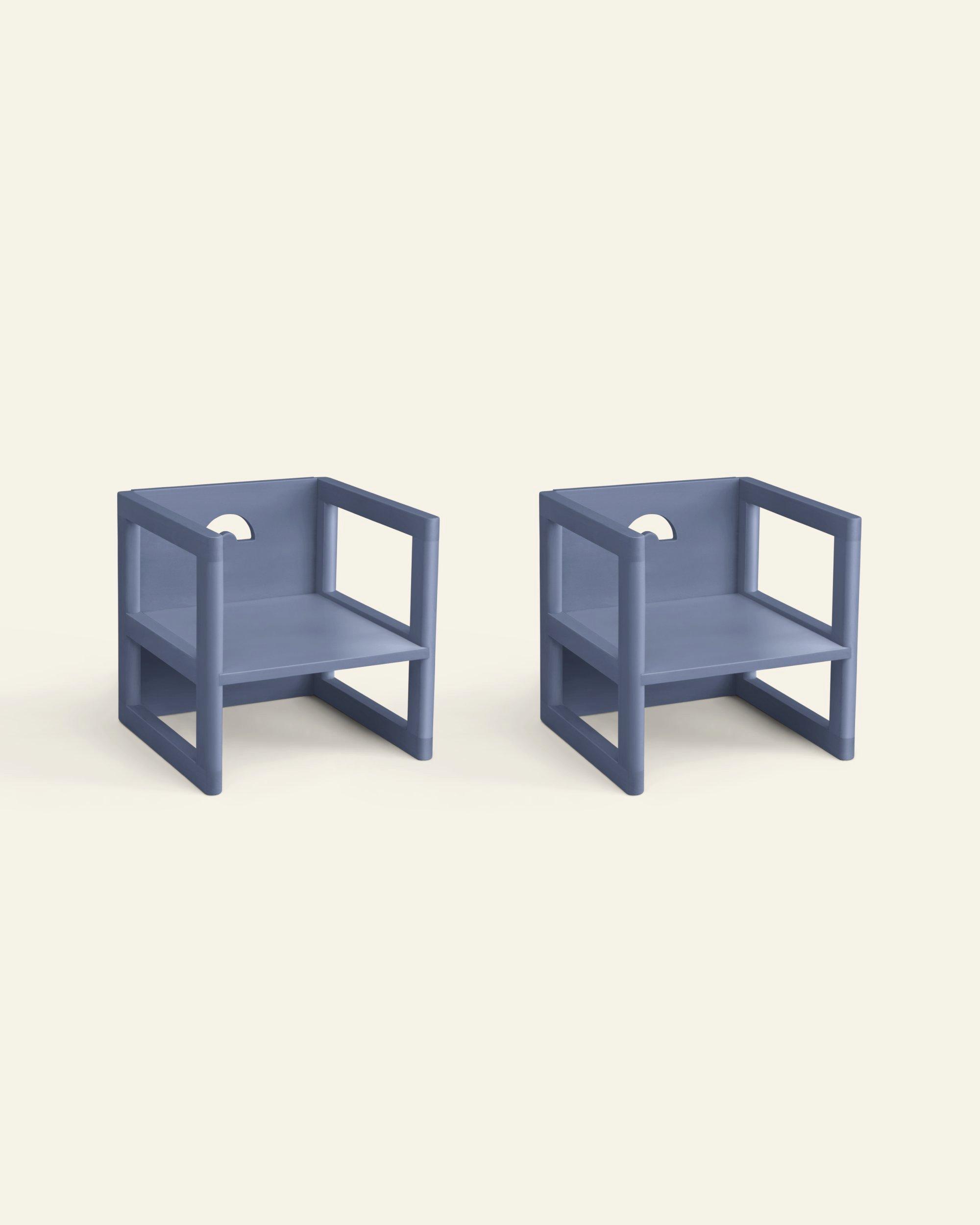 Reversible Chair in Slate Blue - Set of 2