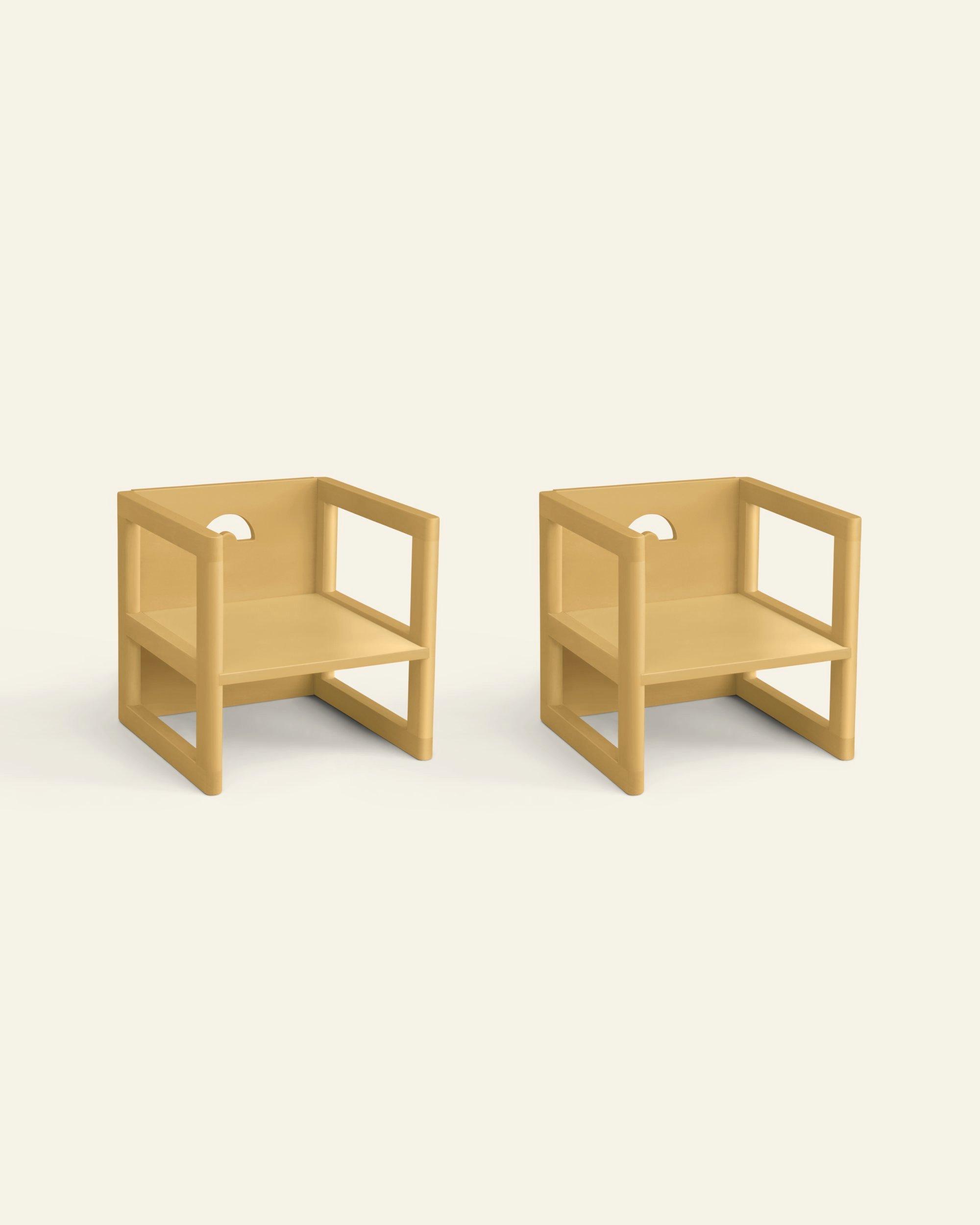 Reversible Chair in Ochre - Set of 2