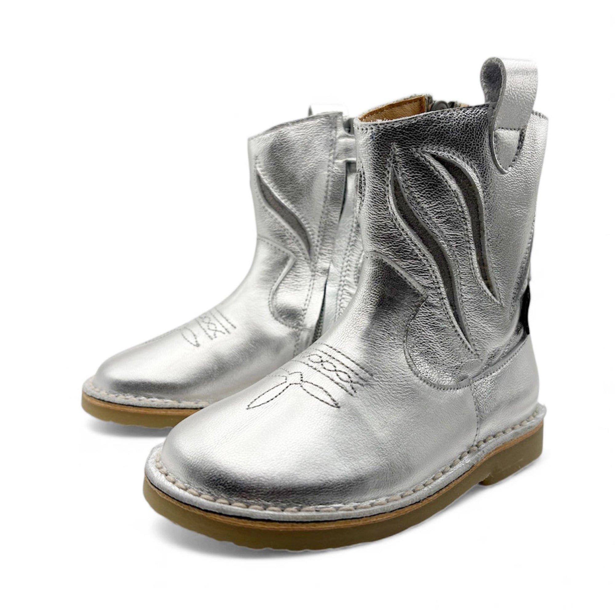 Jessie Cowboy Boot in Silver