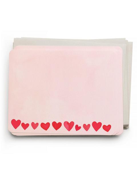 Mini Hearts Blush Flat Note Set