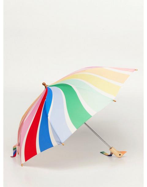 x Meri Meri Rainbow Stripes Duckling Umbrella