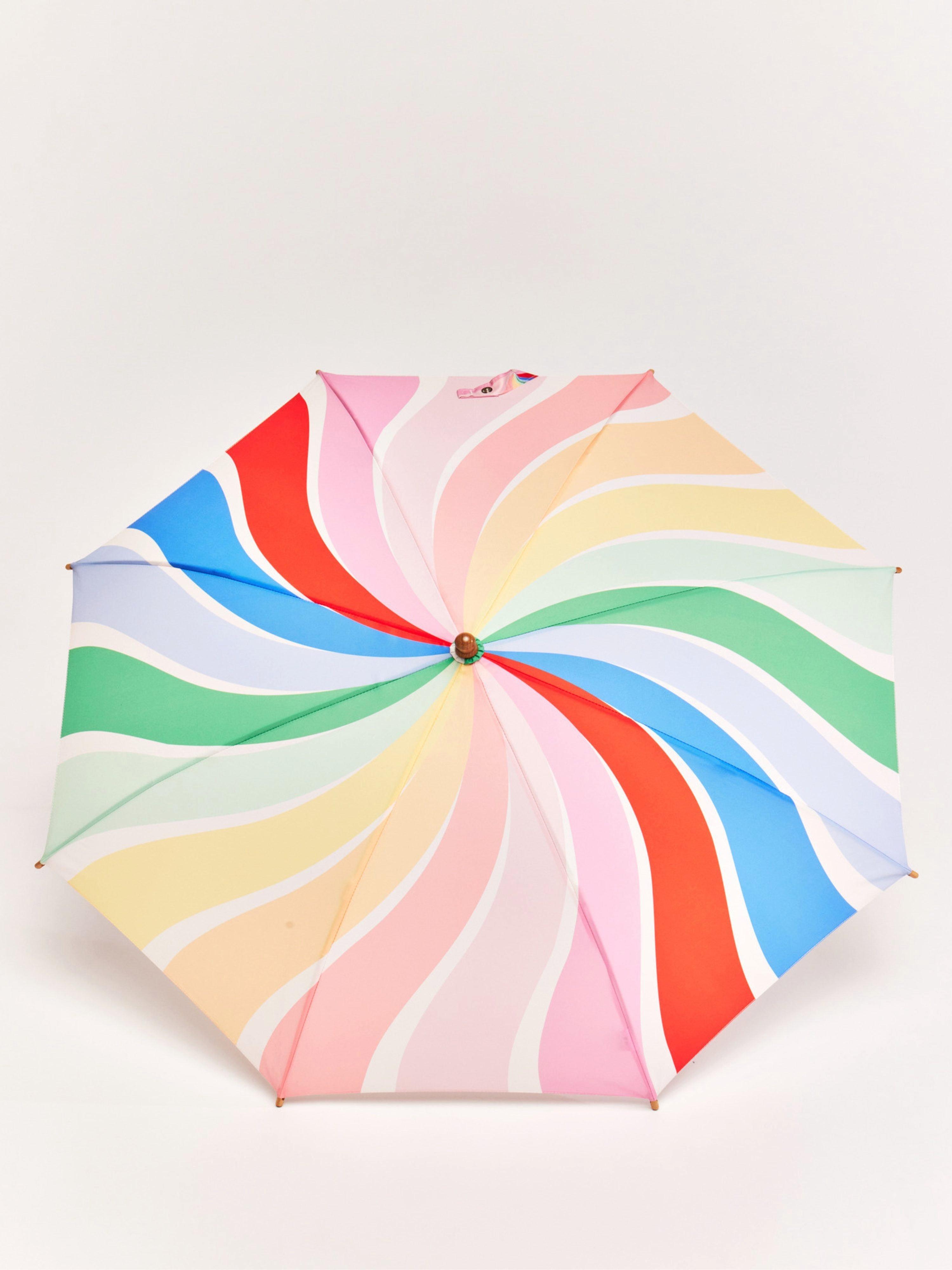 x Meri Meri Rainbow Stripes Duckling Umbrella image number 4