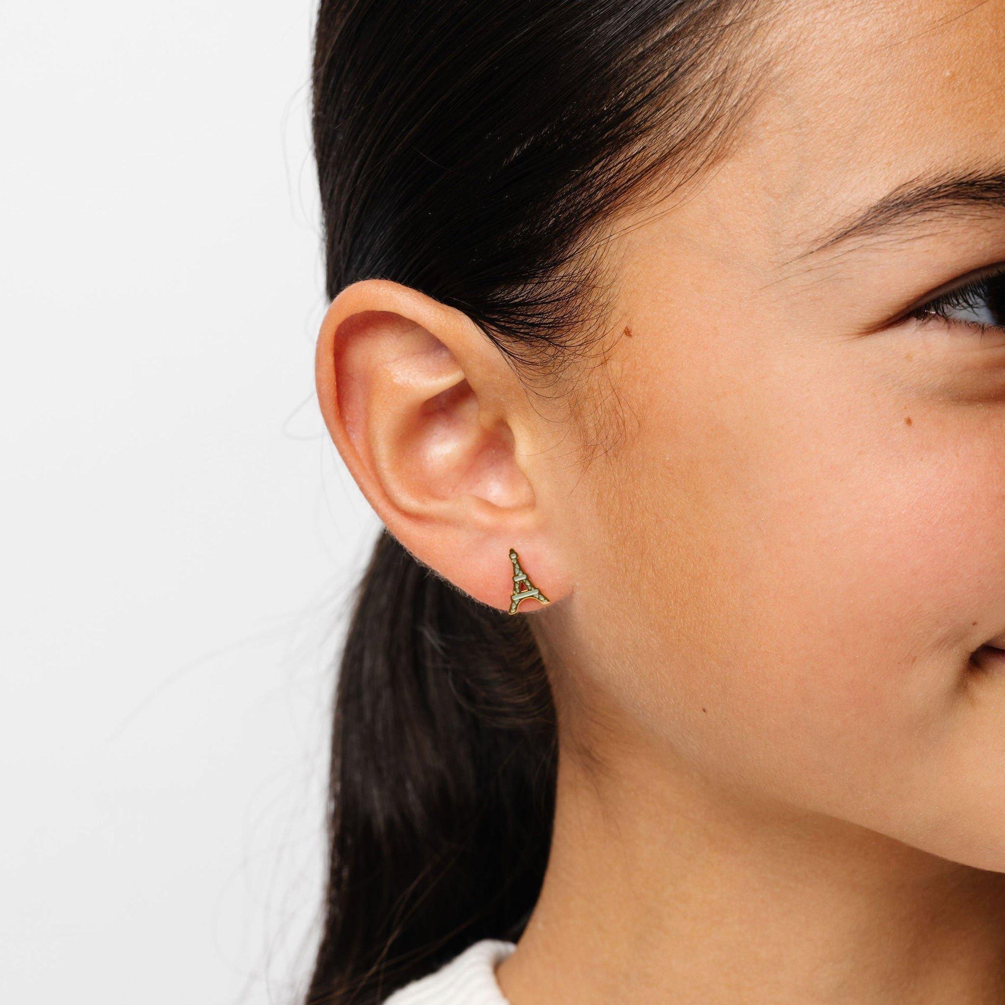 Eiffel Tower Stud Earrings image number 3