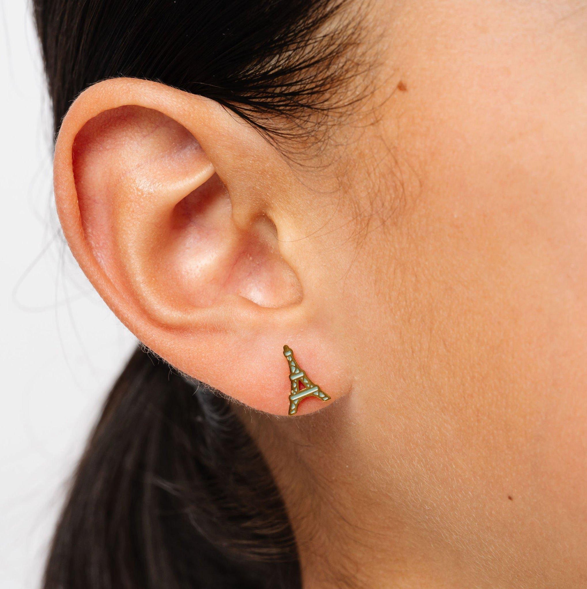 Eiffel Tower Stud Earrings image number 1