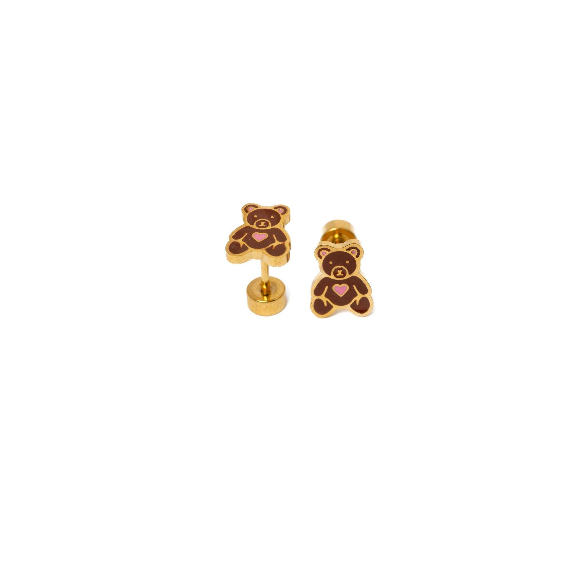 Teddy Bear Stud Earrings