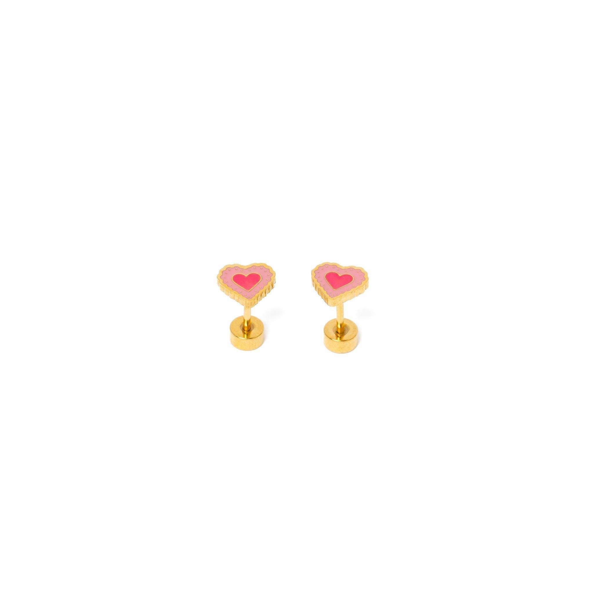 Radiant Heart Stud Earrings