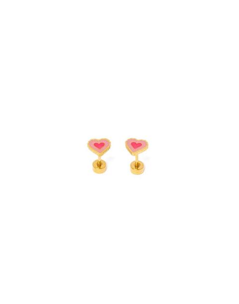 Radiant Heart Stud Earrings