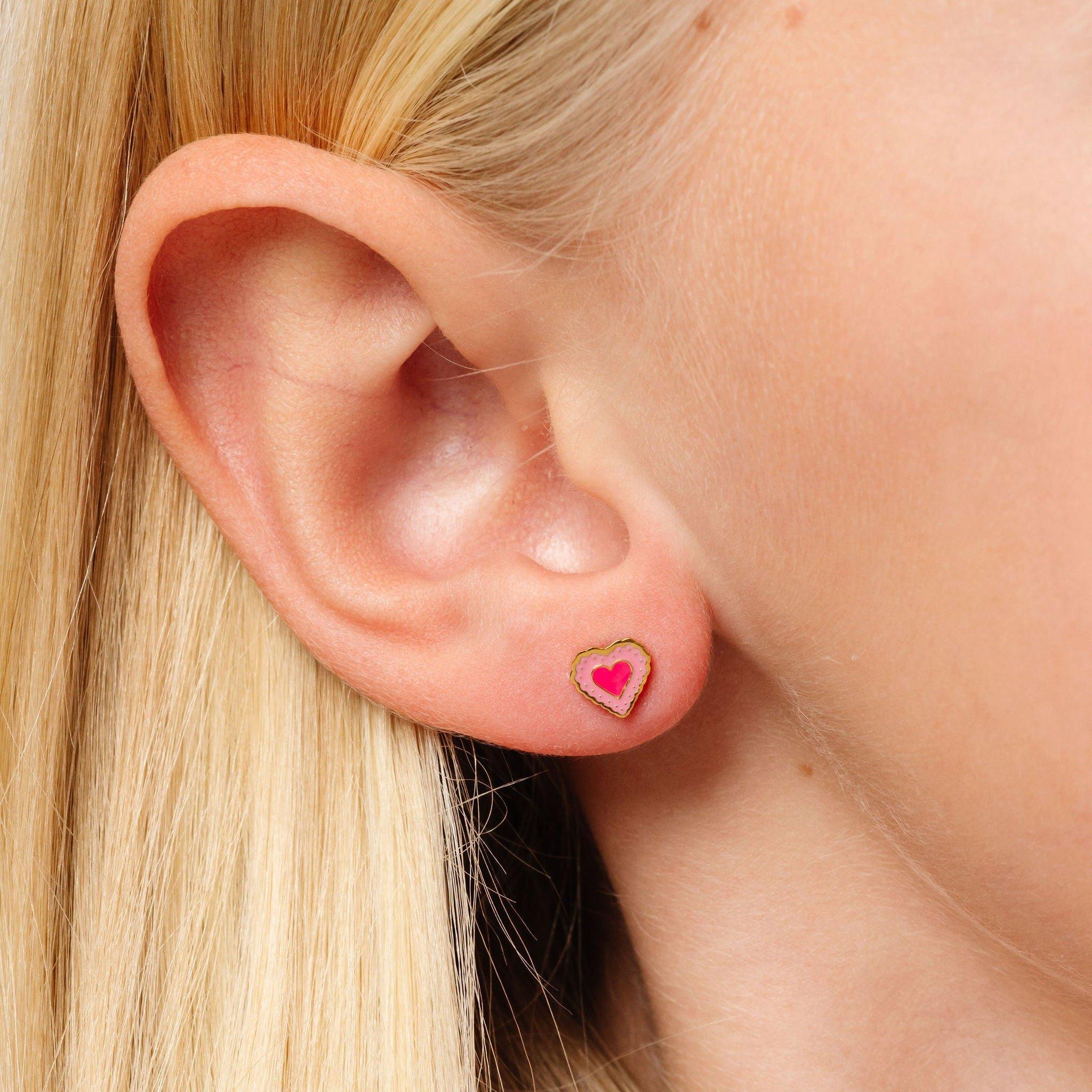 Radiant Heart Stud Earrings image number 1