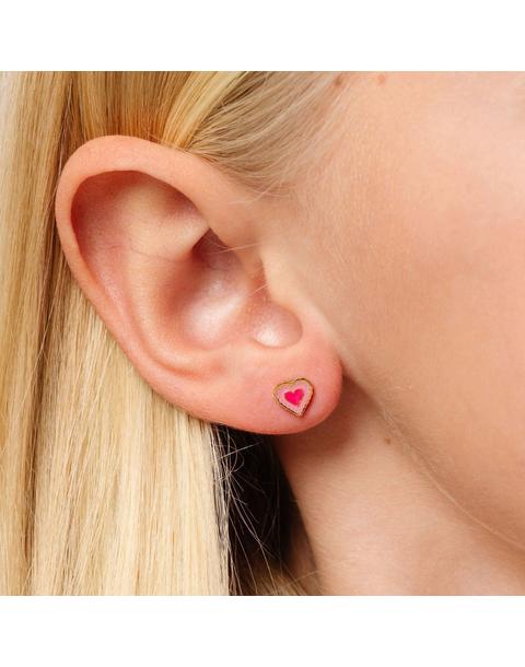 Radiant Heart Stud Earrings