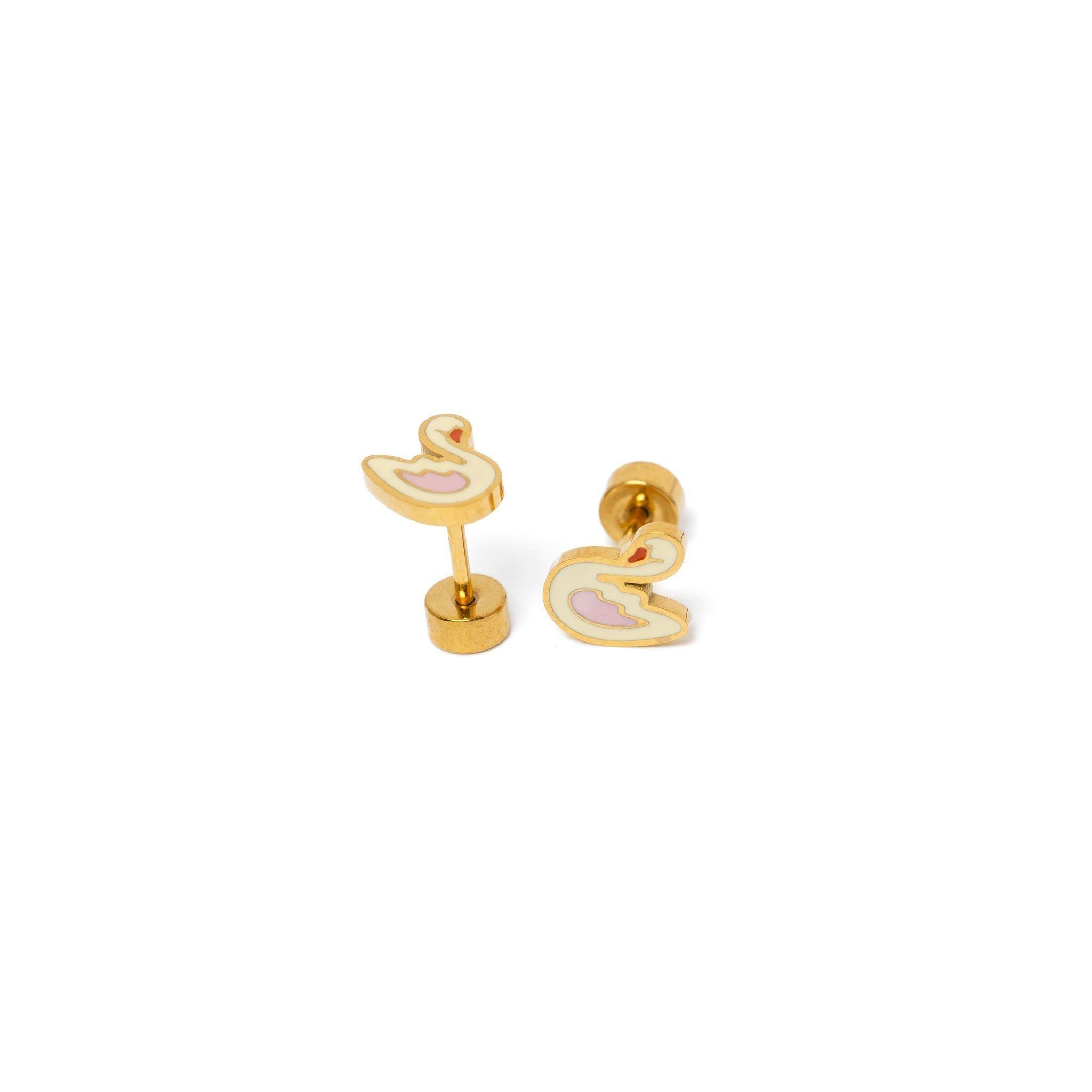Swan Stud Earrings