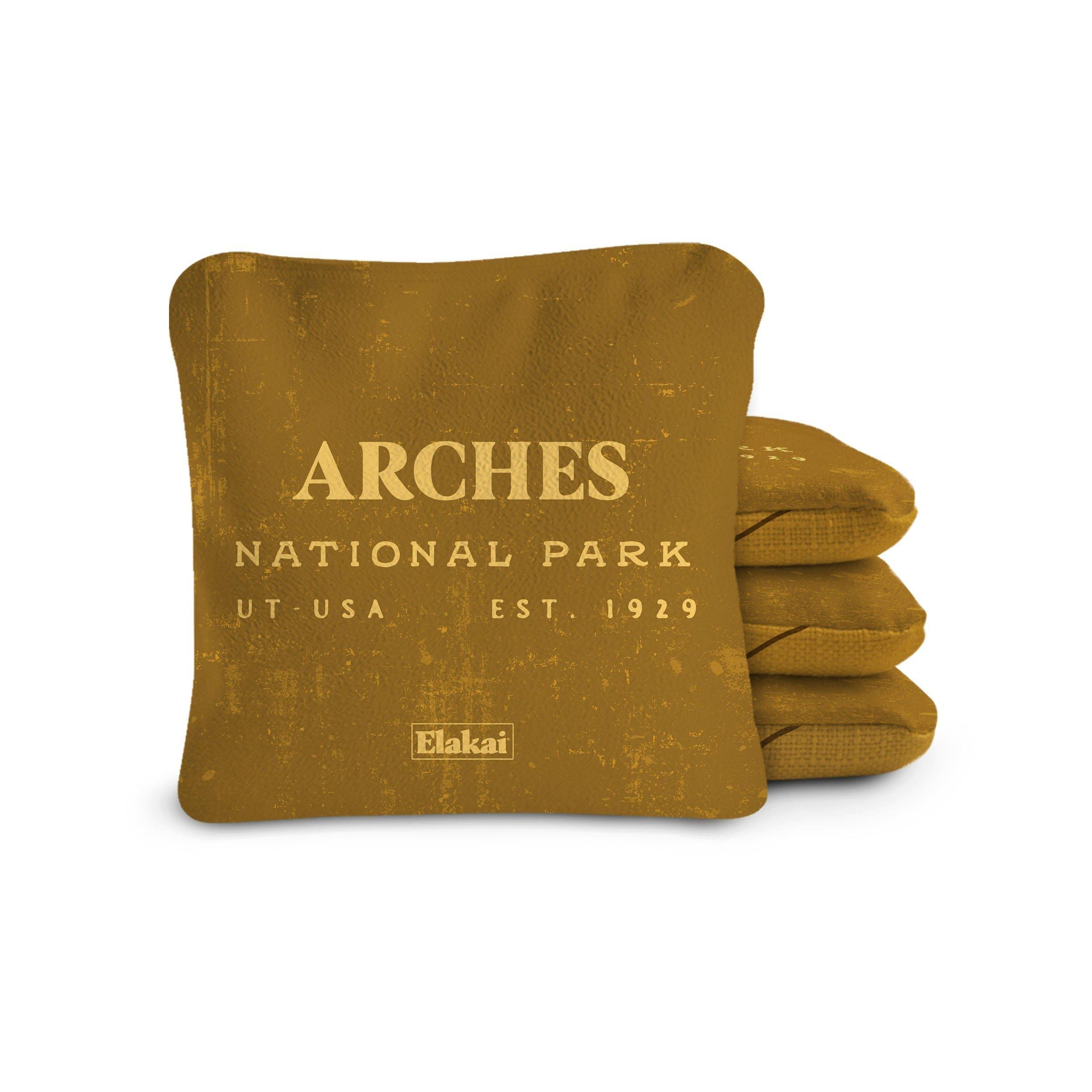 Dual-Sided Cornhole Bags | Arches Gold