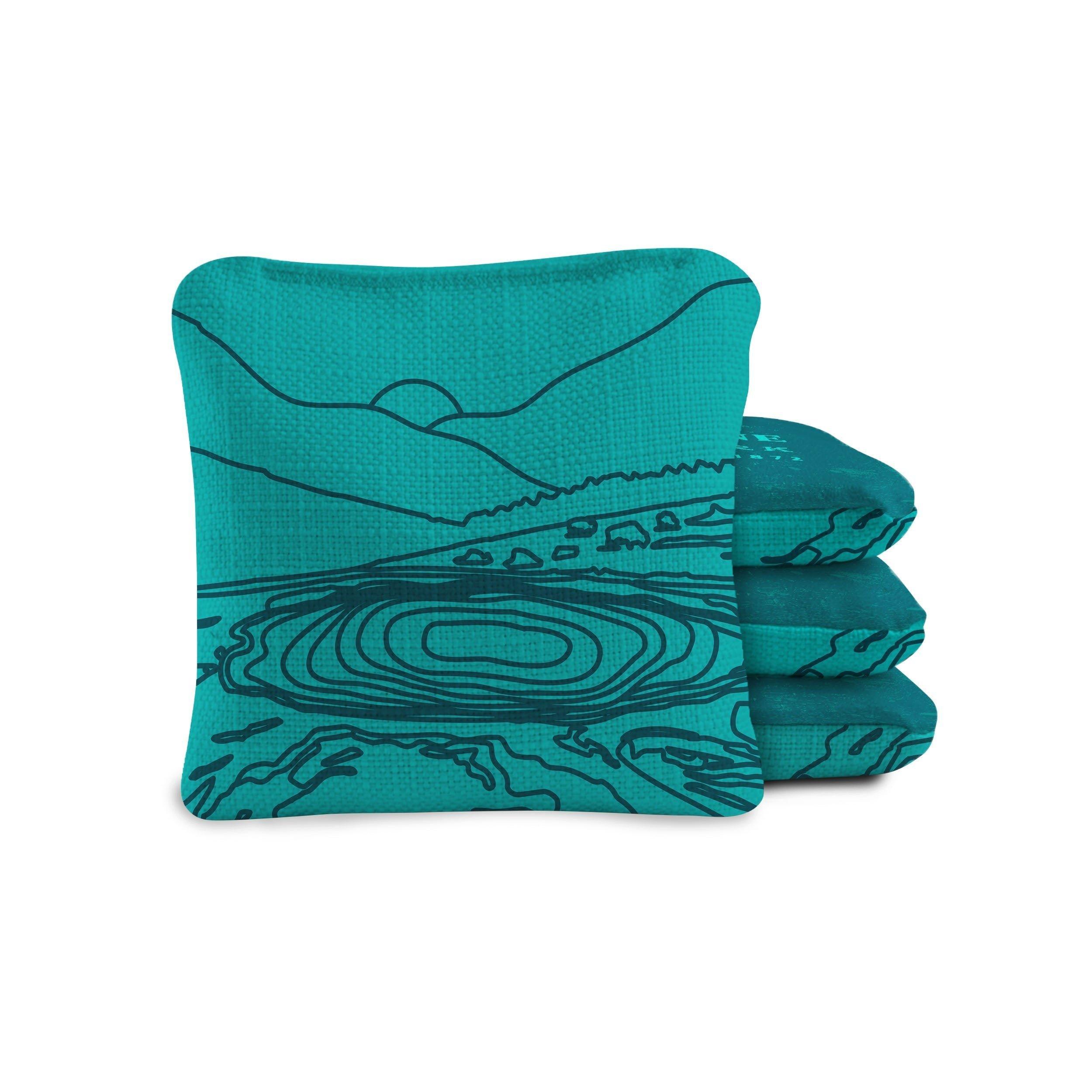 Dual-Sided Cornhole Bags | Yellowstone Teal image number 1