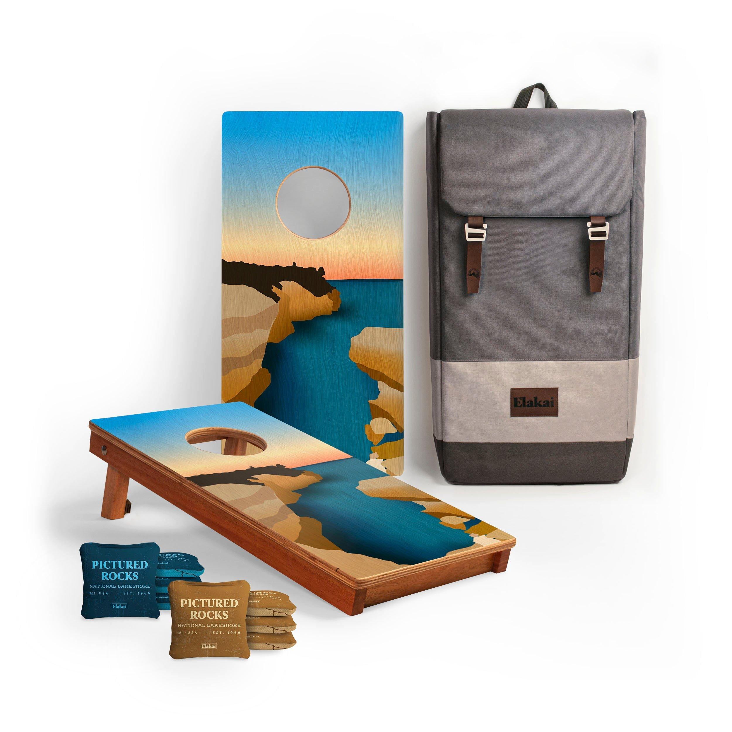 Travel Cornhole Set 1ft x 2ft | Pictured Rocks