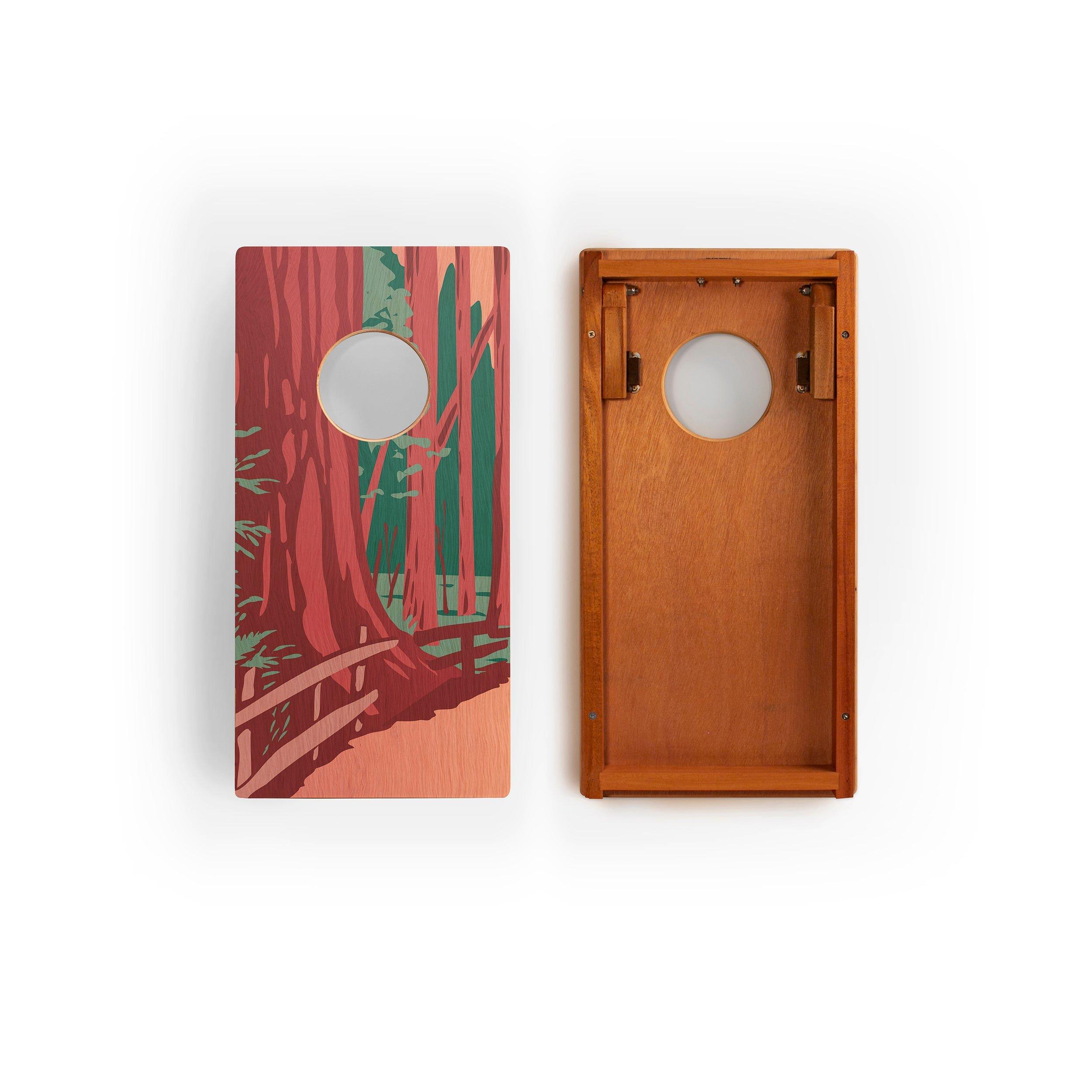Travel Cornhole Set 1ft x 2ft | Redwoods image number 1