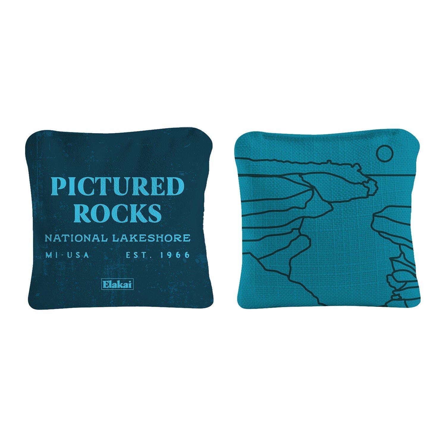 Dual-Sided Cornhole Bags | Pictured Rocks Blue image number 2