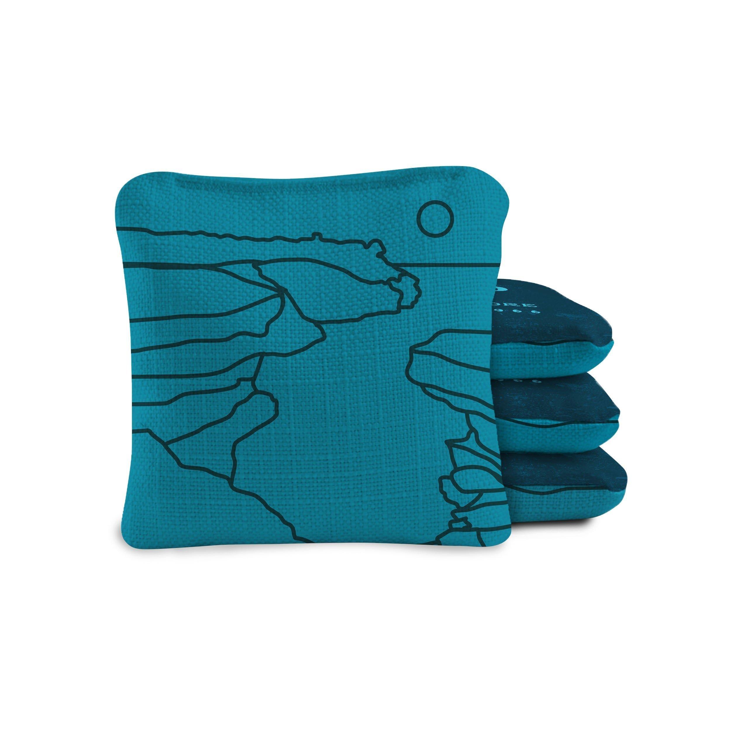 Dual-Sided Cornhole Bags | Pictured Rocks Blue image number 1