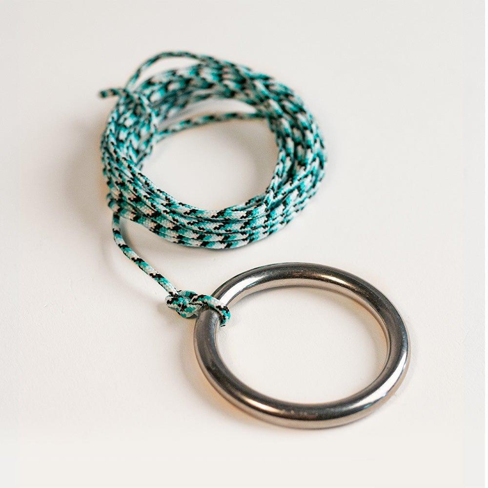 One of a Kind Wood Hook and Ring Toss Game | Green Pearl image number 2