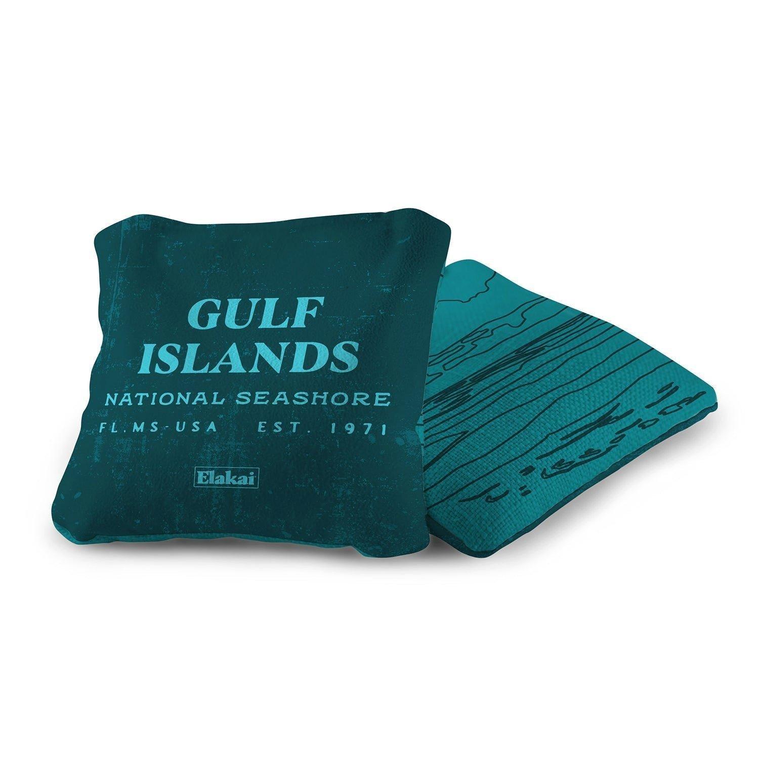 Dual-Sided Cornhole Bags | Gulf Island Shore Teal image number 3