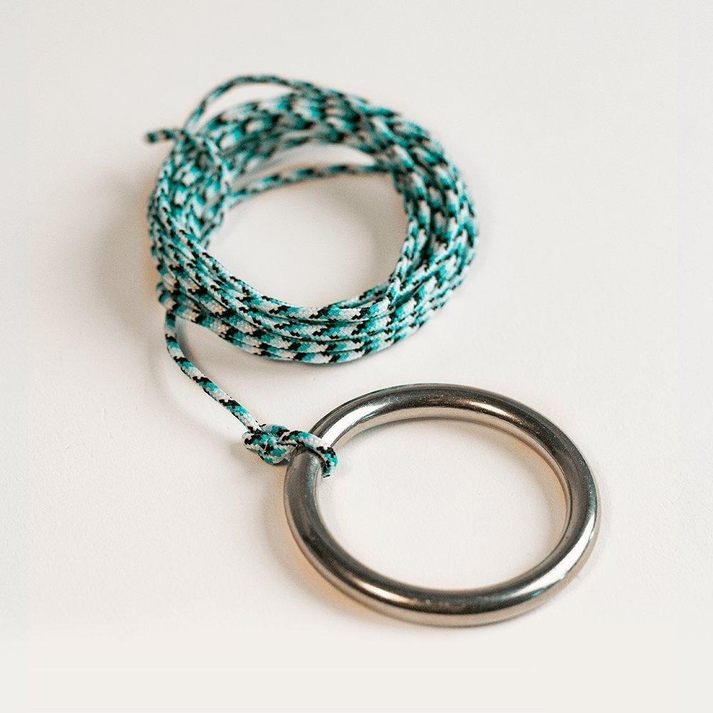 One of a Kind Wood Hook and Ring Toss Game | Black image number 2