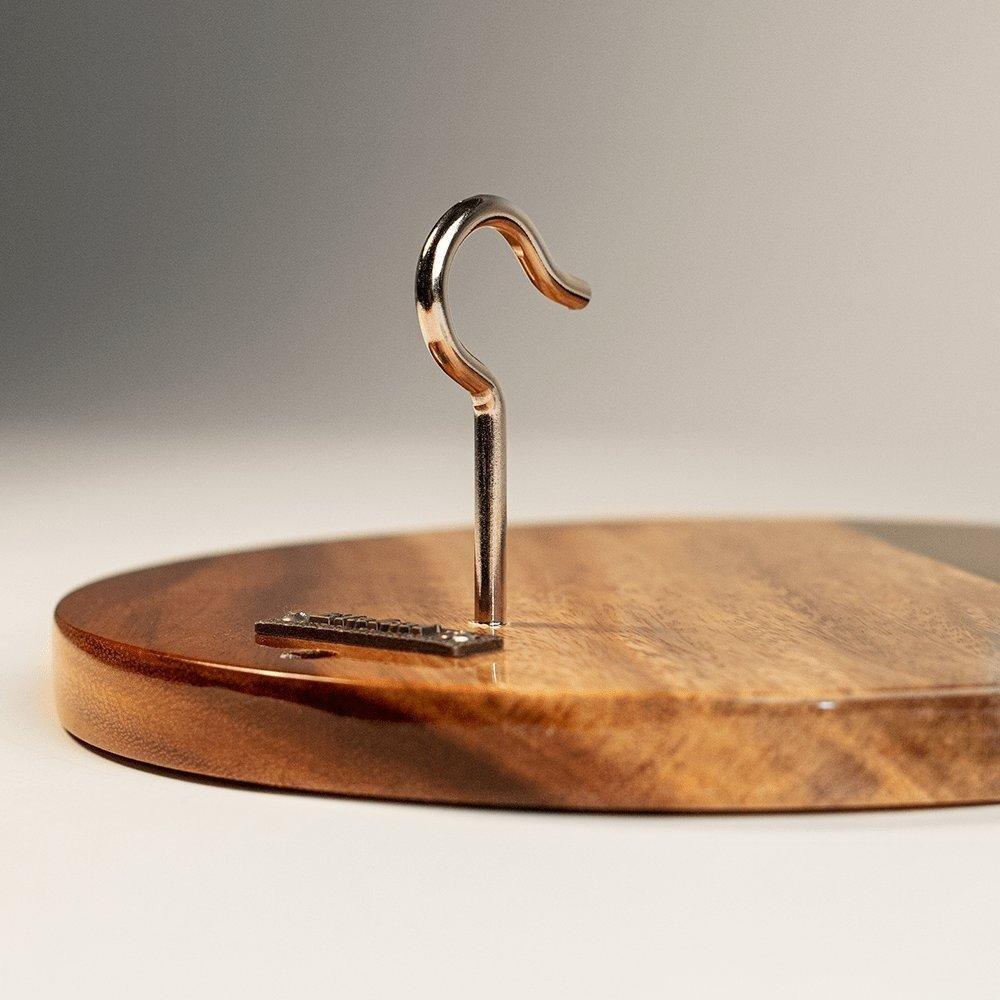 One of a Kind Wood Hook and Ring Toss Game | Black image number 3