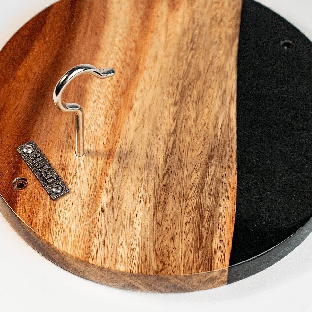 One of a Kind Wood Hook and Ring Toss Game | Black image number 4