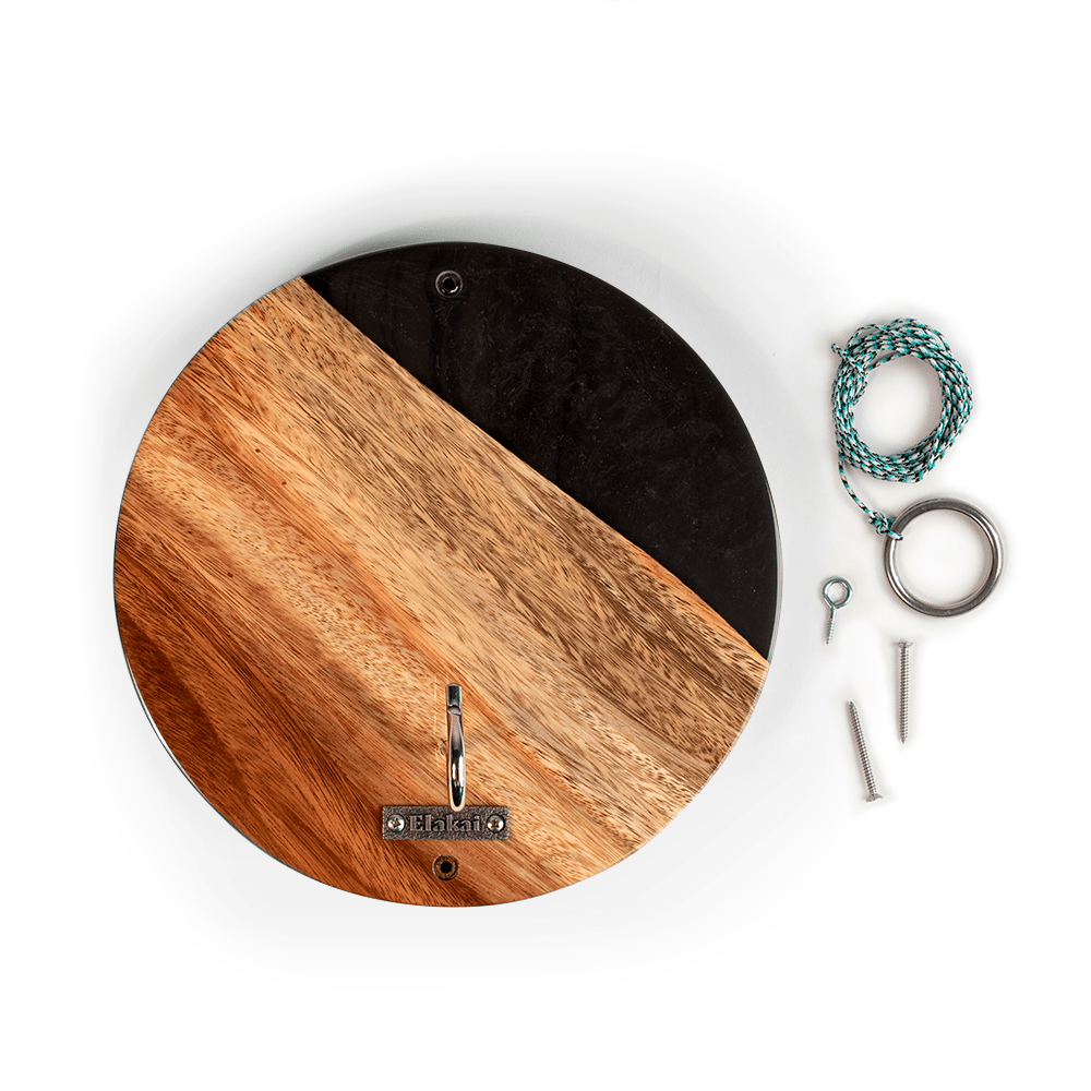 One of a Kind Wood Hook and Ring Toss Game | Black image number 1