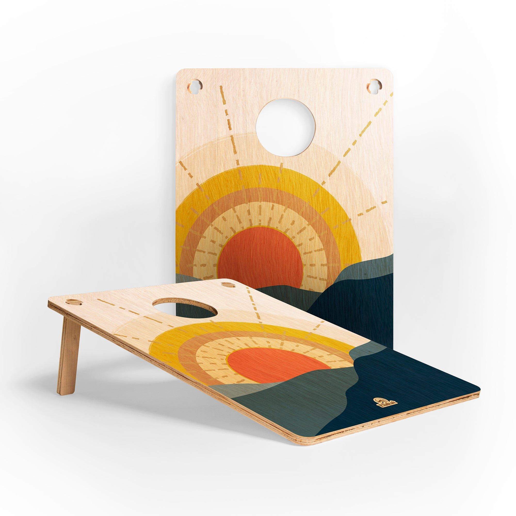 Travel Cornhole Boards Set | Weekender - Sunrise