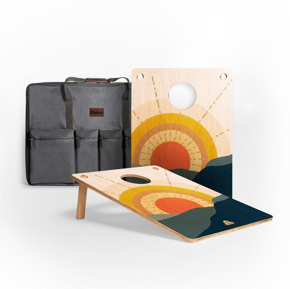 Travel Cornhole Boards Set | Weekender - Sunrise image number 1