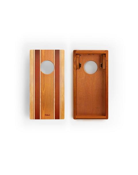 Travel Cornhole Set 1ft x 2ft | Natural Surf Beach - Classic Woody