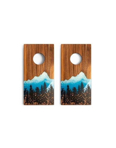 Travel Cornhole Set 1ft x 2ft | Mountain - Blue
