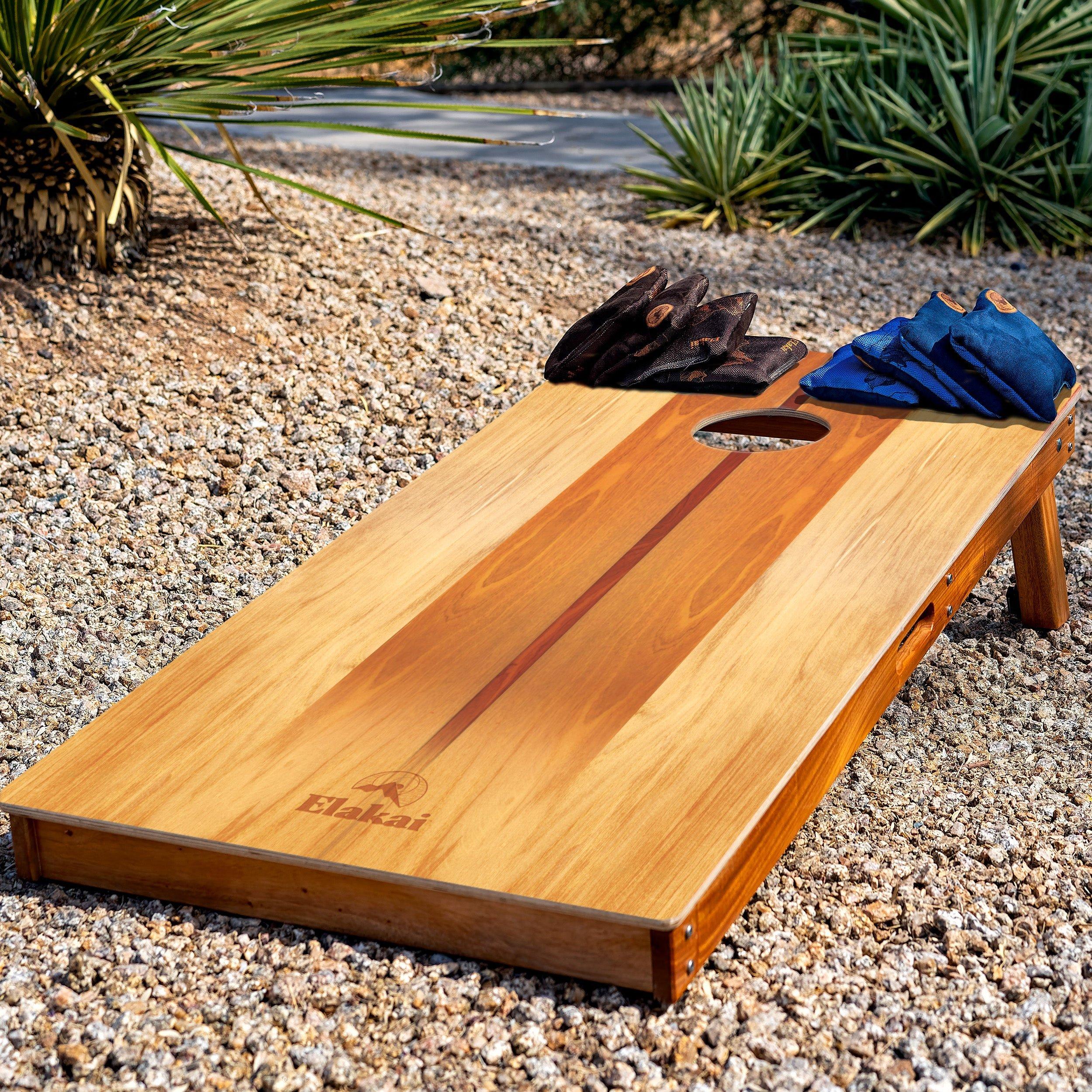Classic Cornhole Set 2ft x 4ft | Natural Surf Beach - Woody image number 2