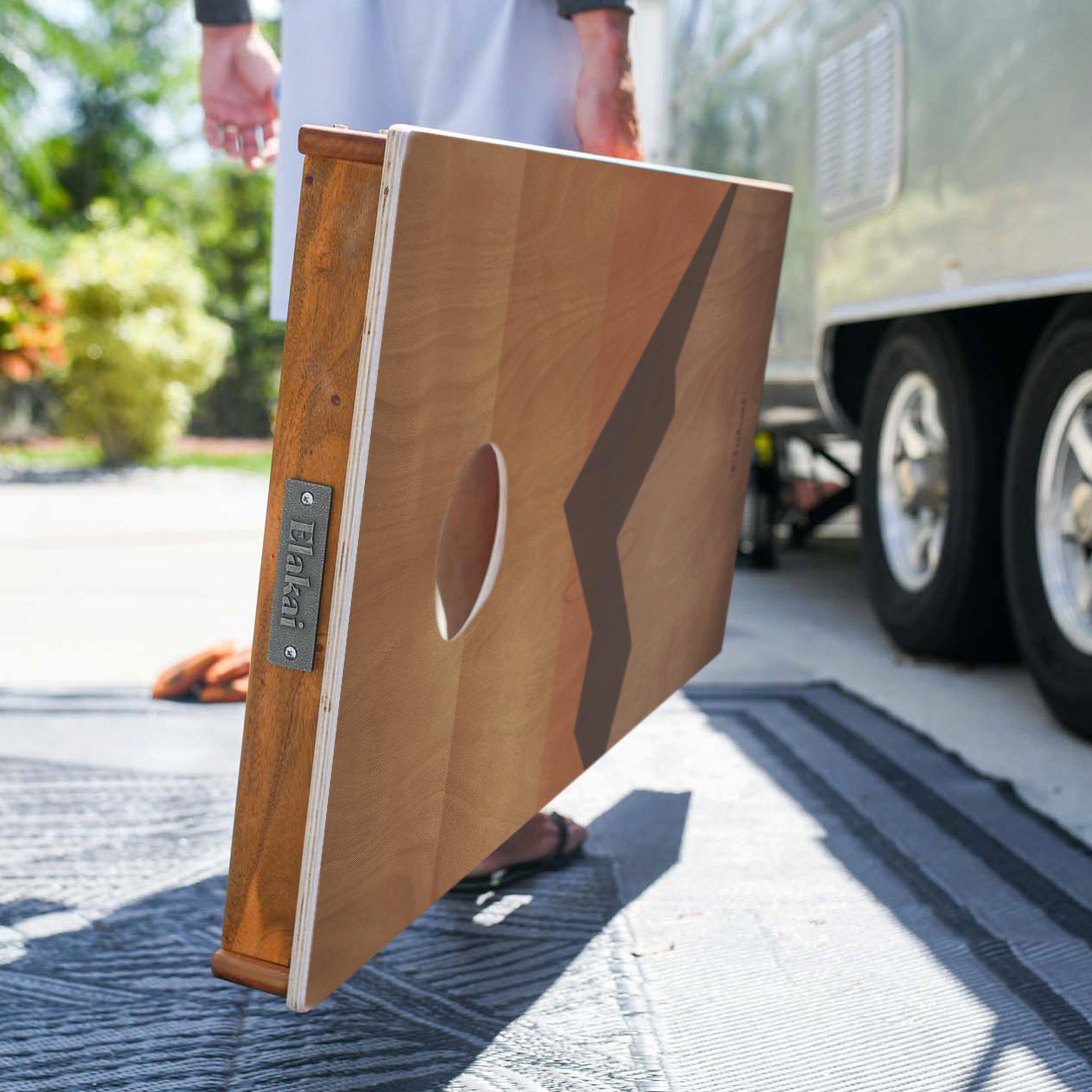 Classic Cornhole Set 2ft x 4ft | Modern Angle - Retro Elakai image number 3