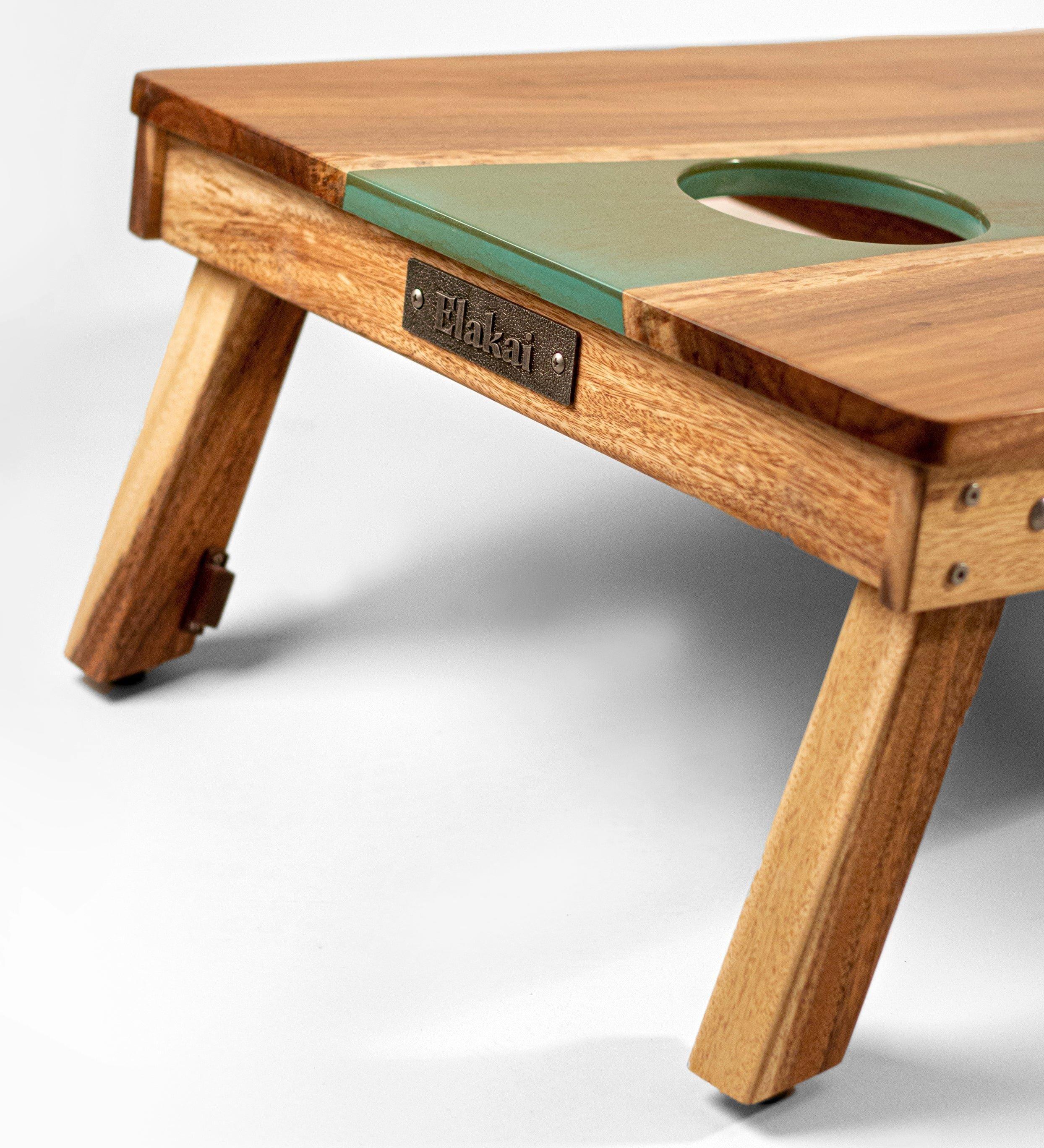 Resin & Wood Classic Cornhole Set | Live Edge River - Teal image number 4