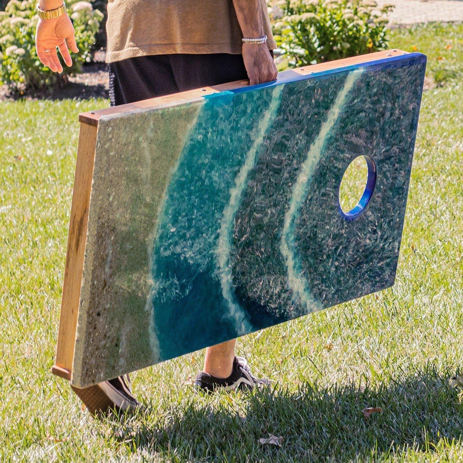 2x4 The Beach Epoxy Resin Cornhole Boards image number 3