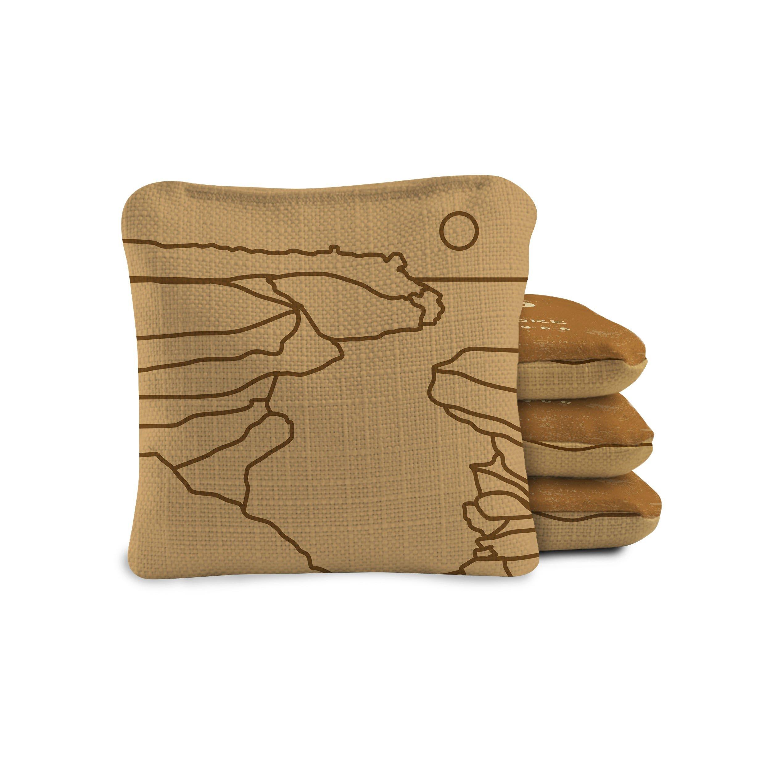 Dual-Sided Cornhole Bags | Pictured Rocks Tan image number 1